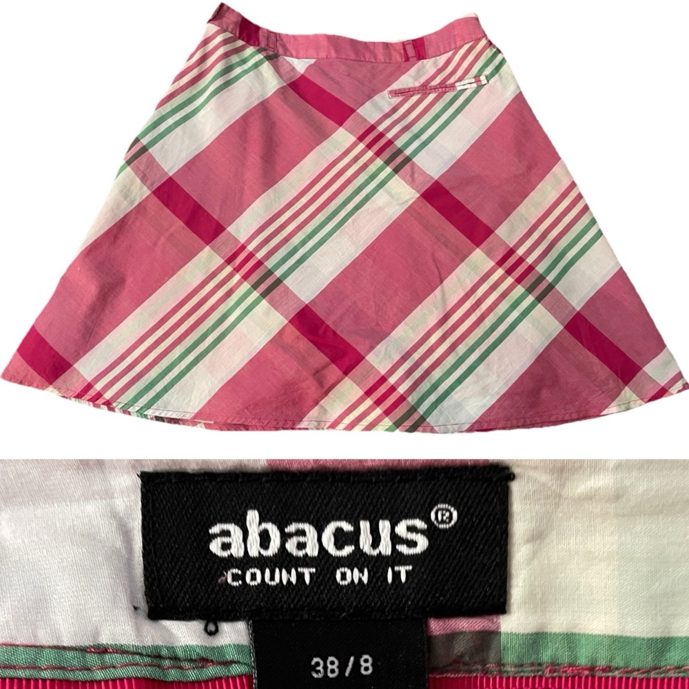 ABACUS Sporty Cotton GOLF Tennis PICKLEBALL Plaid SKIRT Size 8
